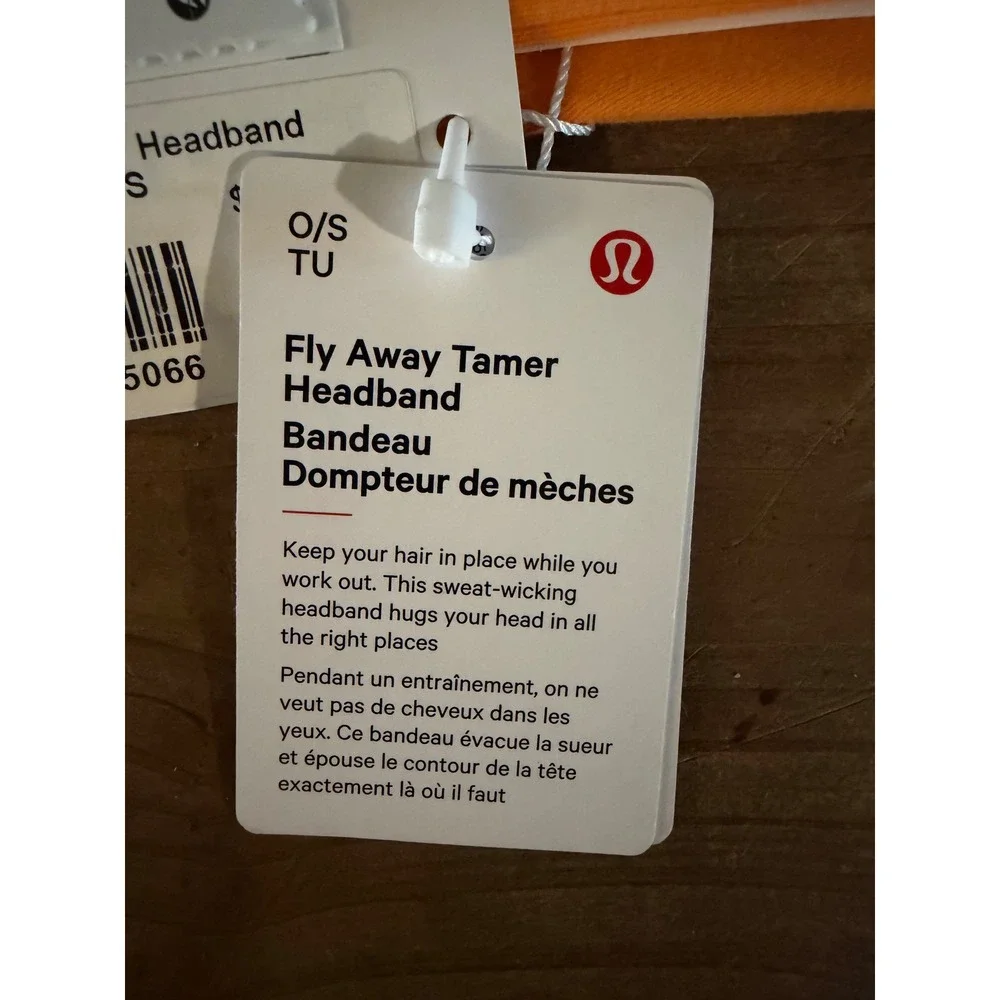 Lululemon Fly Away Tamer Headband Tiger Orange Luon Athletic Hair Band LW9GBVS